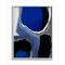 Stupell Industries Cobalt Blue, Gray & Black Abstract Design in Gray Frame